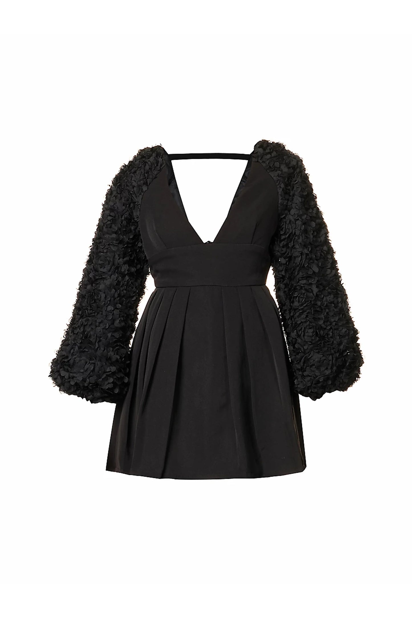 BROOKLYN BLACK PUFF SLEEVE MINI DRESS