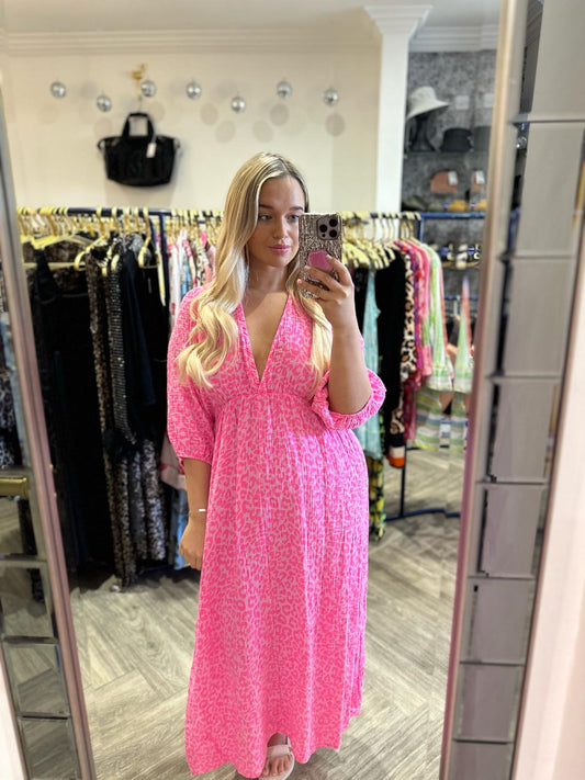 CHEESECLOTH PINK LEO MAXI