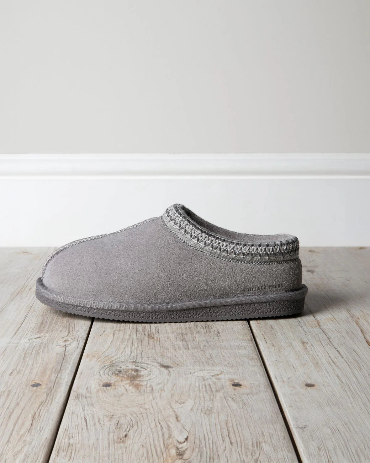SUEDE SHEEPSKIN BOOT SLIPPERS GREY