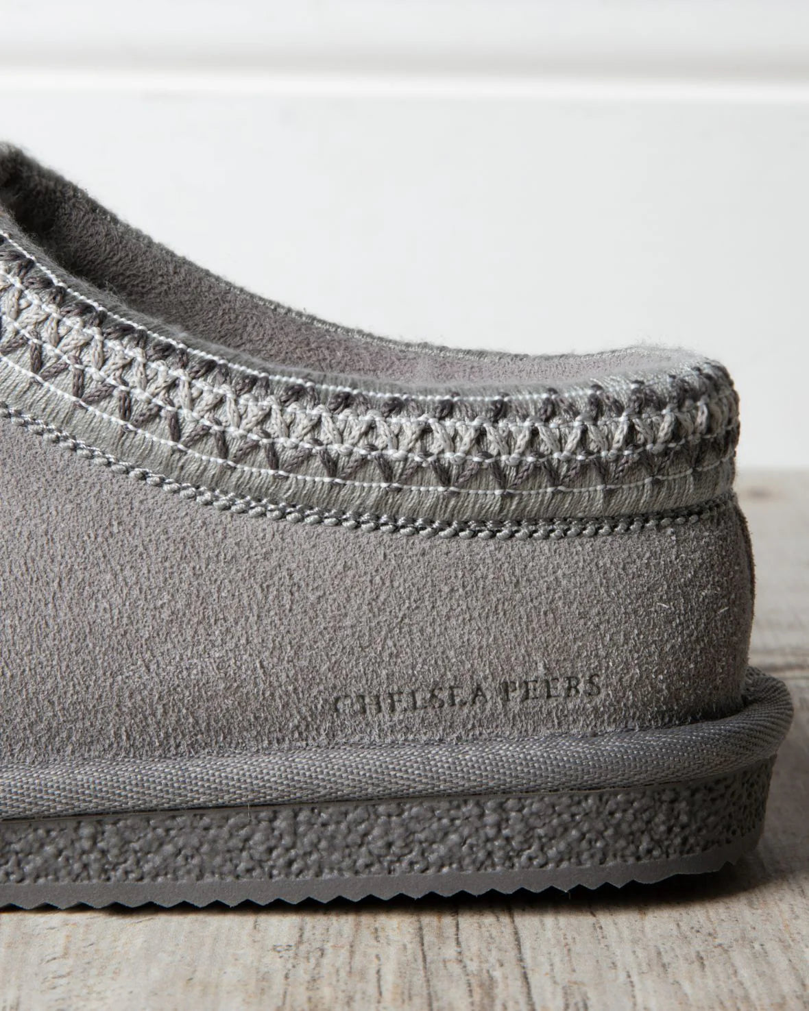 SUEDE SHEEPSKIN BOOT SLIPPERS GREY