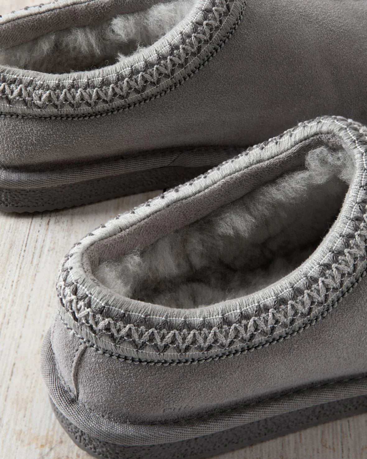 SUEDE SHEEPSKIN BOOT SLIPPERS GREY