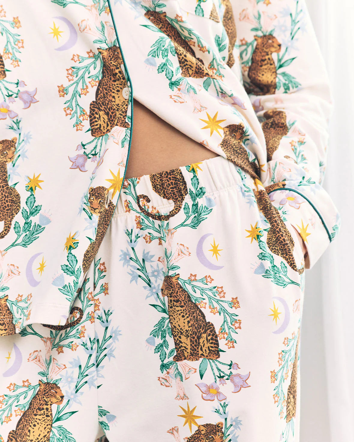 FLORAL LEOPARD LONG SET