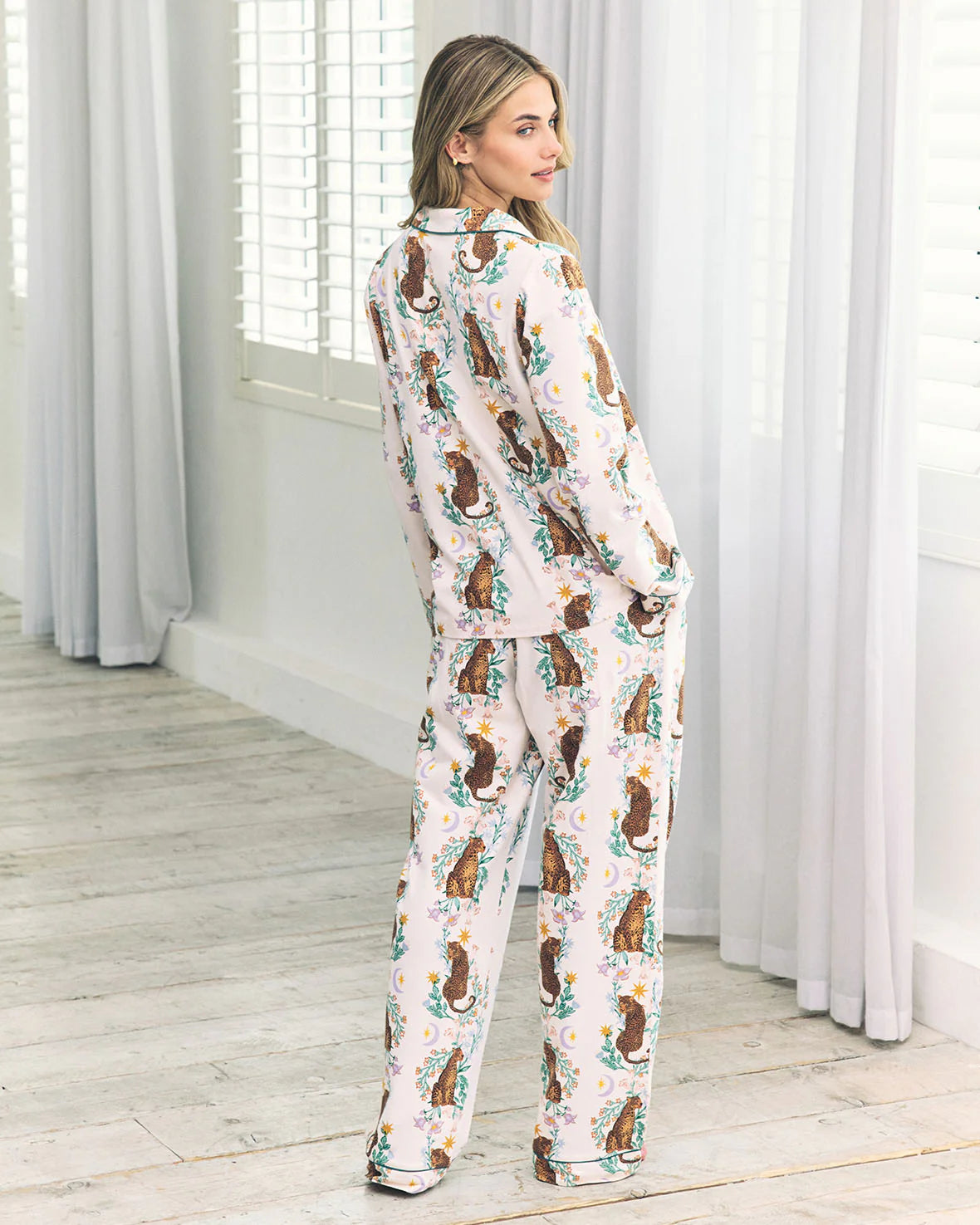 FLORAL LEOPARD LONG SET