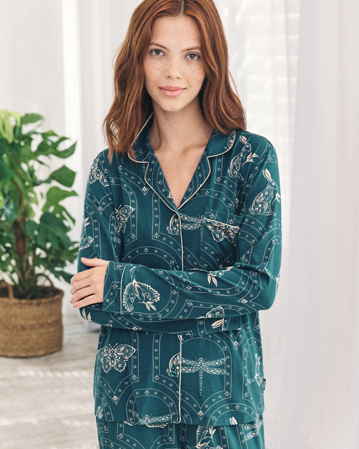 TWILIGHT HARE LONG PYJAMA SET EMERALD