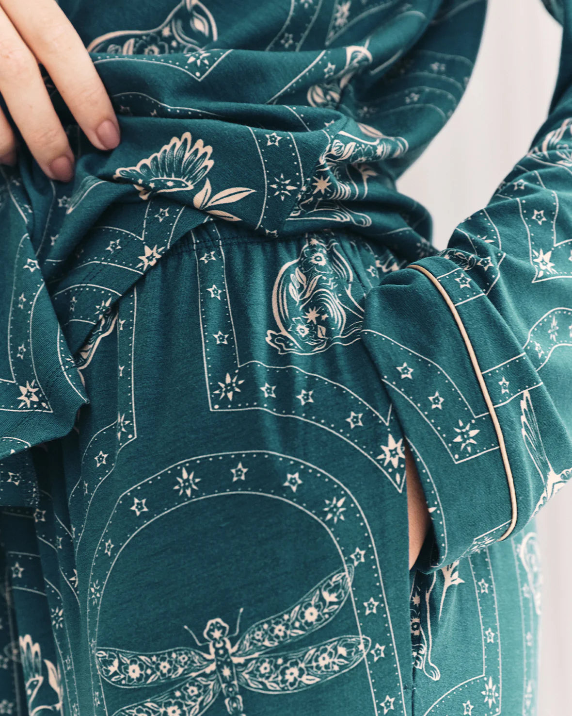 TWILIGHT HARE LONG PYJAMA SET EMERALD