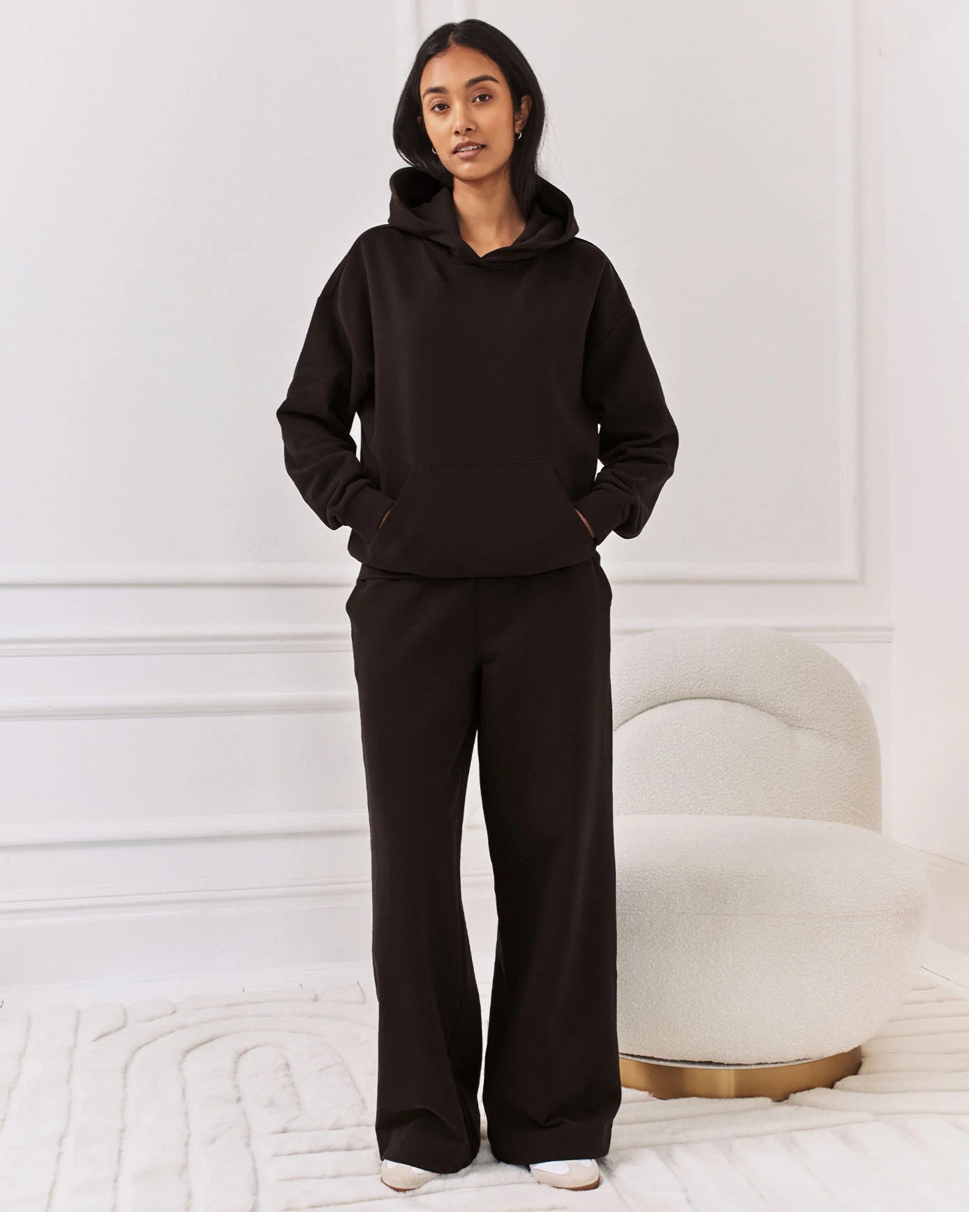 ORGANIC COTTON HOODIE BROWN