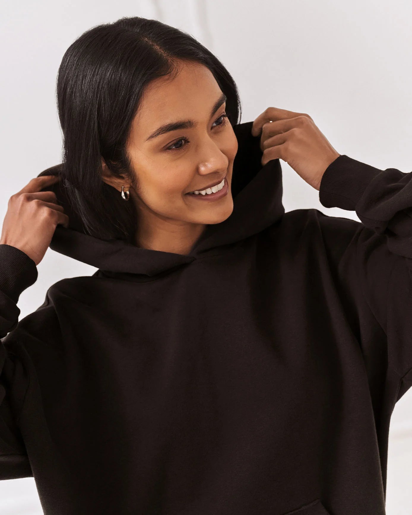 ORGANIC COTTON HOODIE BROWN