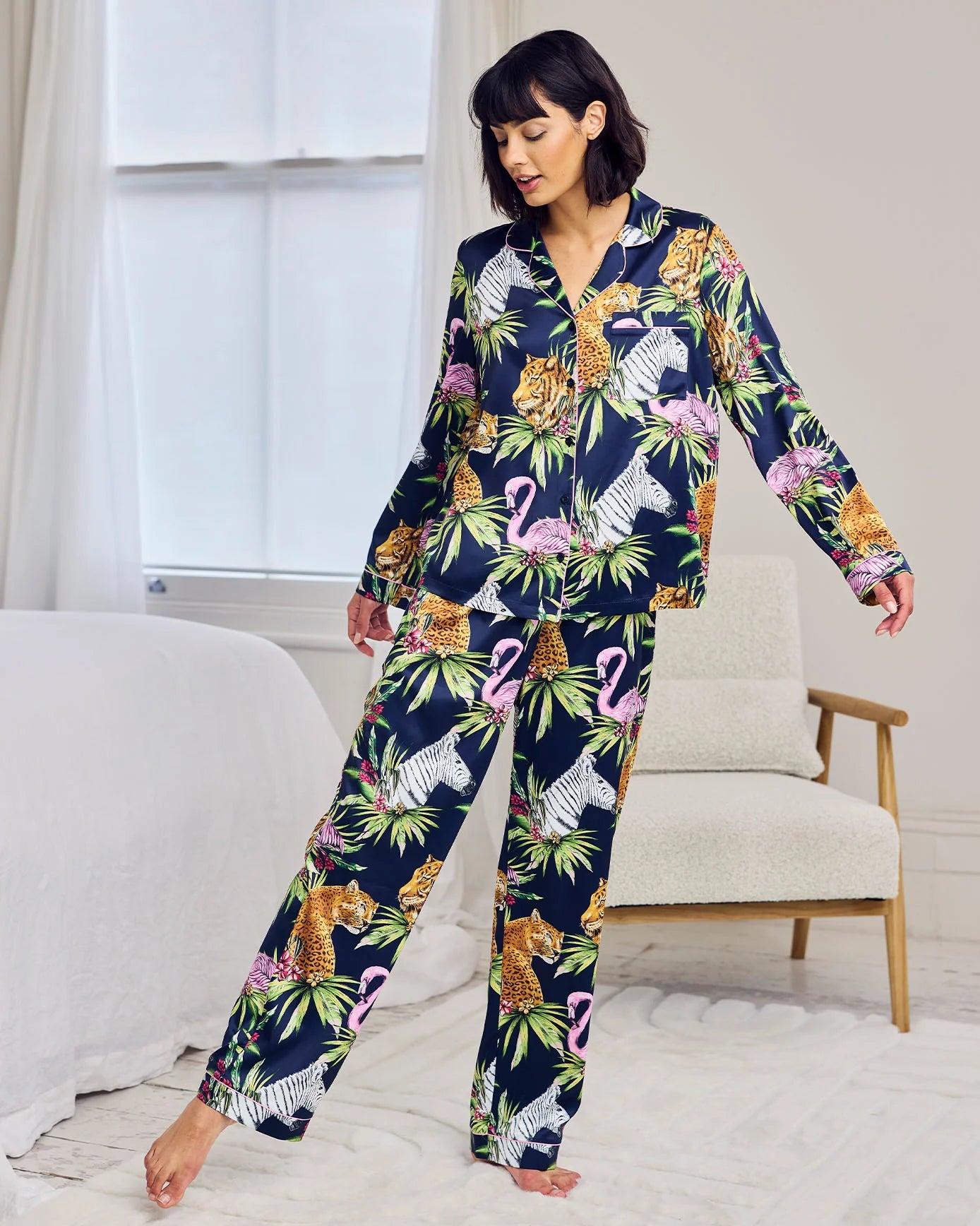 SATIN WILD NIGHTS PYJAMA SET