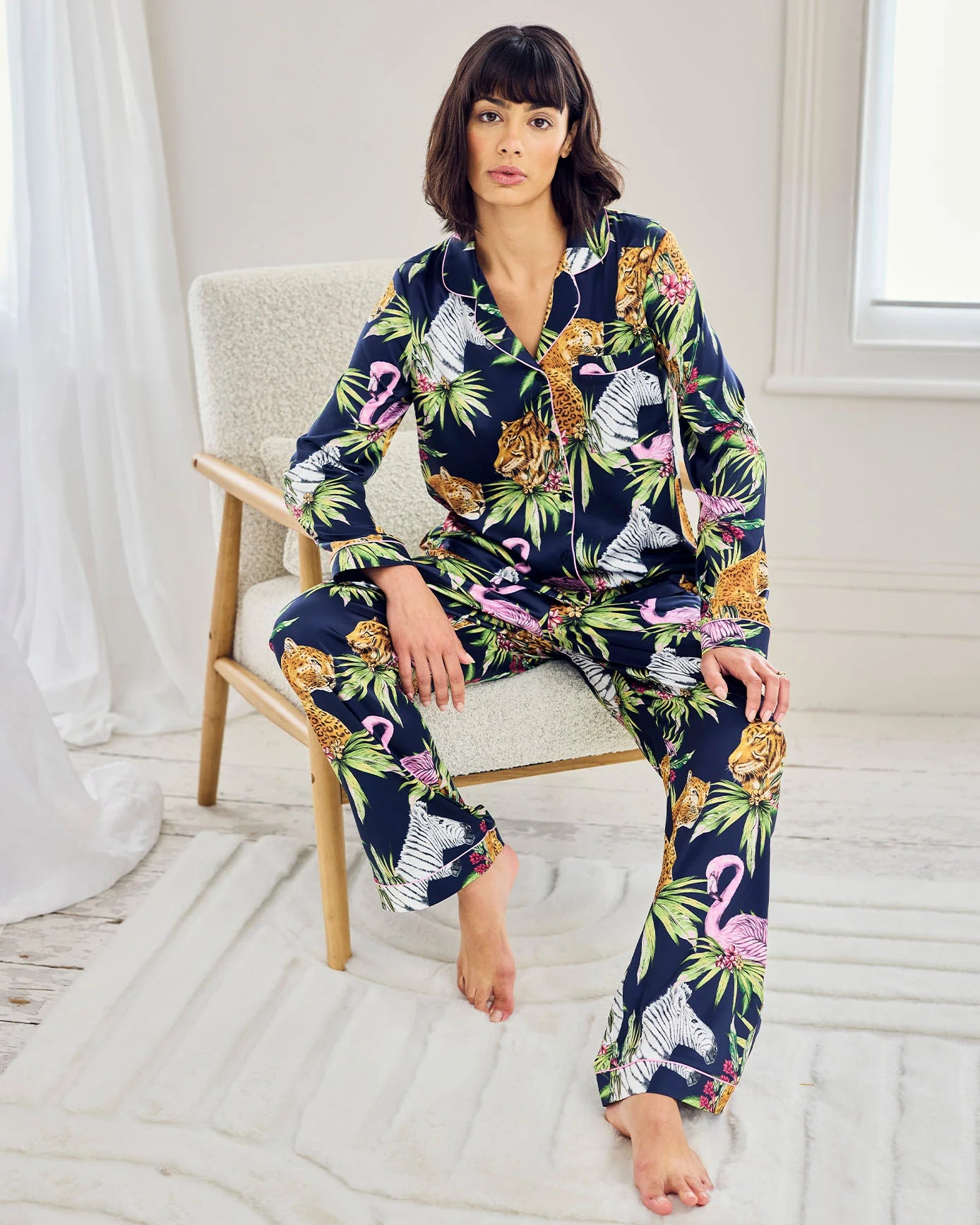 SATIN WILD NIGHTS PYJAMA SET