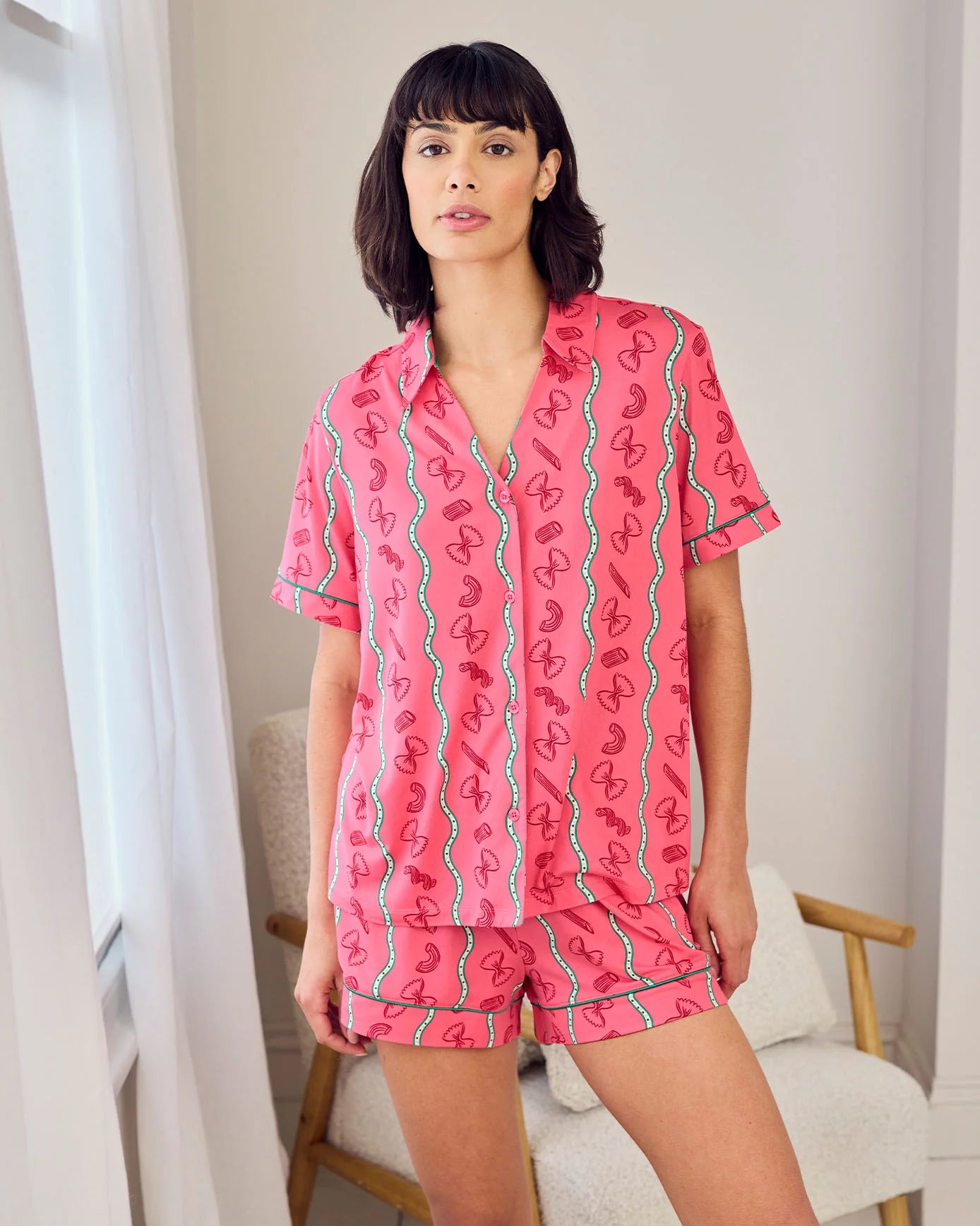 SOFT SHORTS SET PASTA PINK