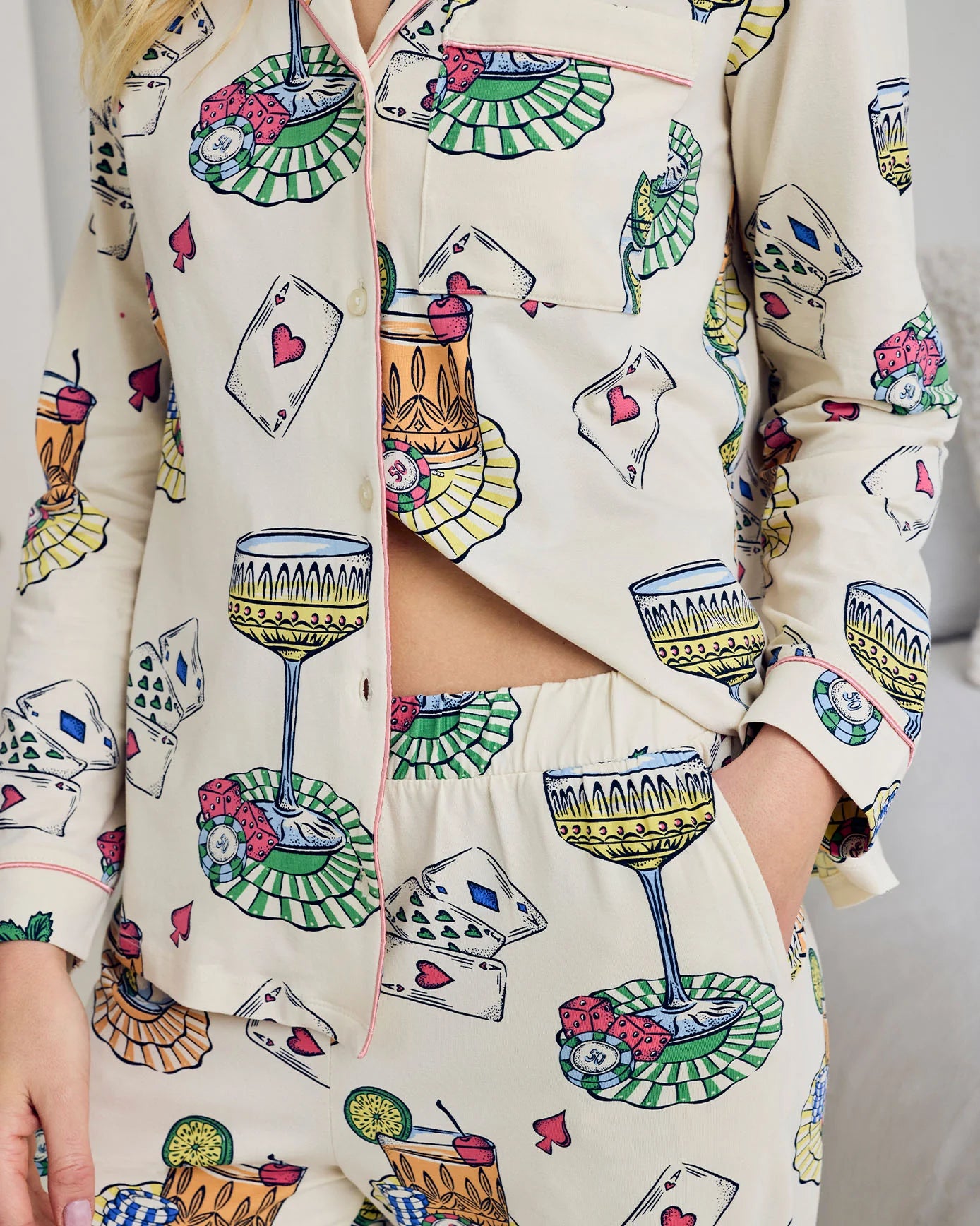 COTTON COCKTAILS AND CARD LONG SET