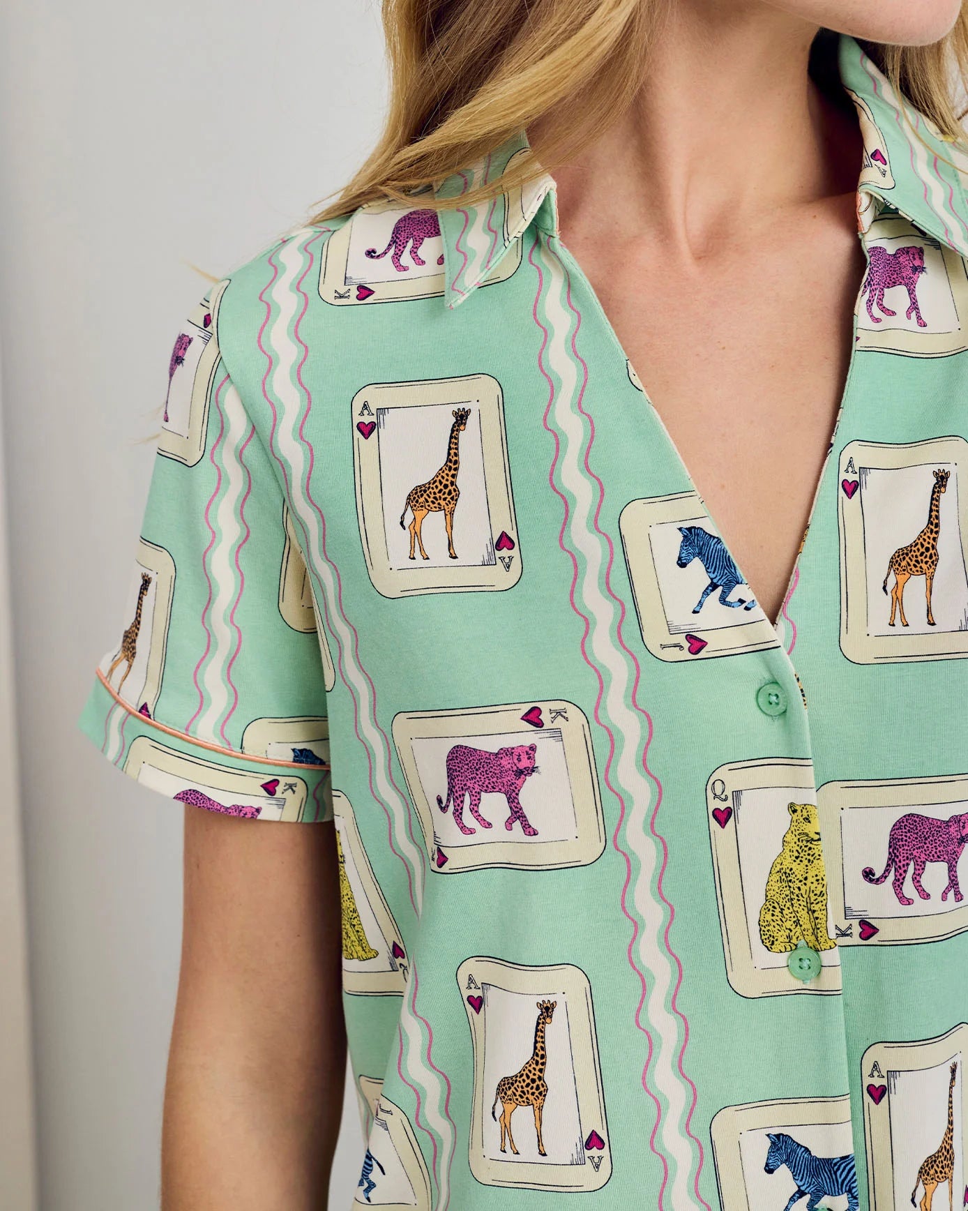 COTTON SHORTS SET PLAYING CARDS