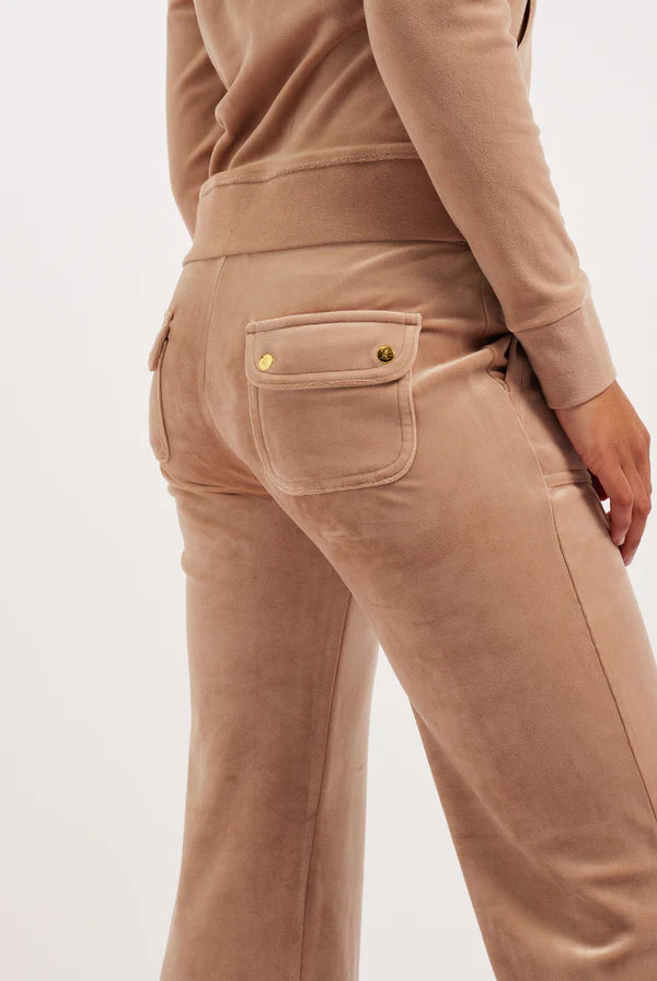 VELOUR DEL RAY POCKETED BOTTOMS CARAMEL & GOLD