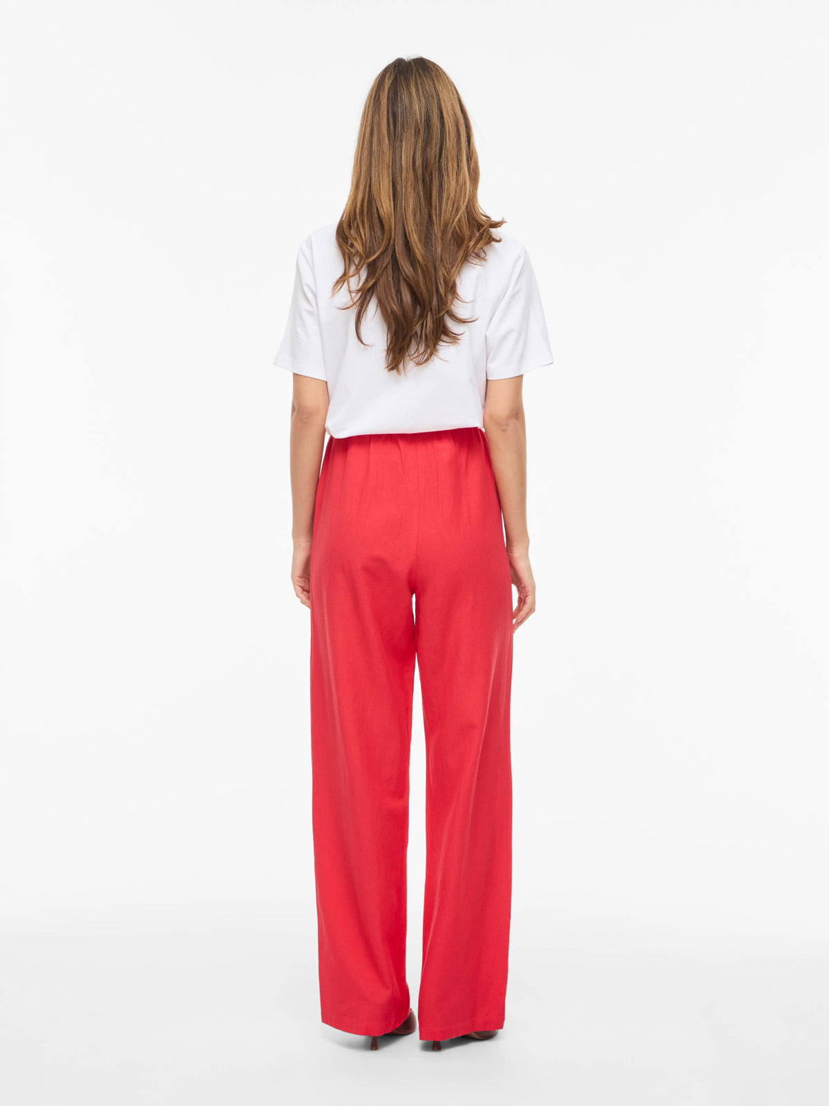 PRISILLA WIDE PANT HIBISCUS
