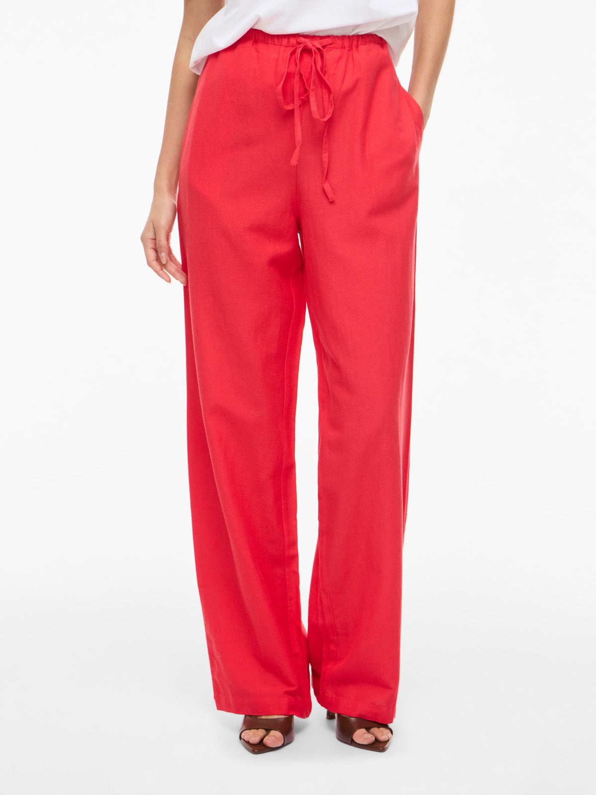 PRISILLA WIDE PANT HIBISCUS