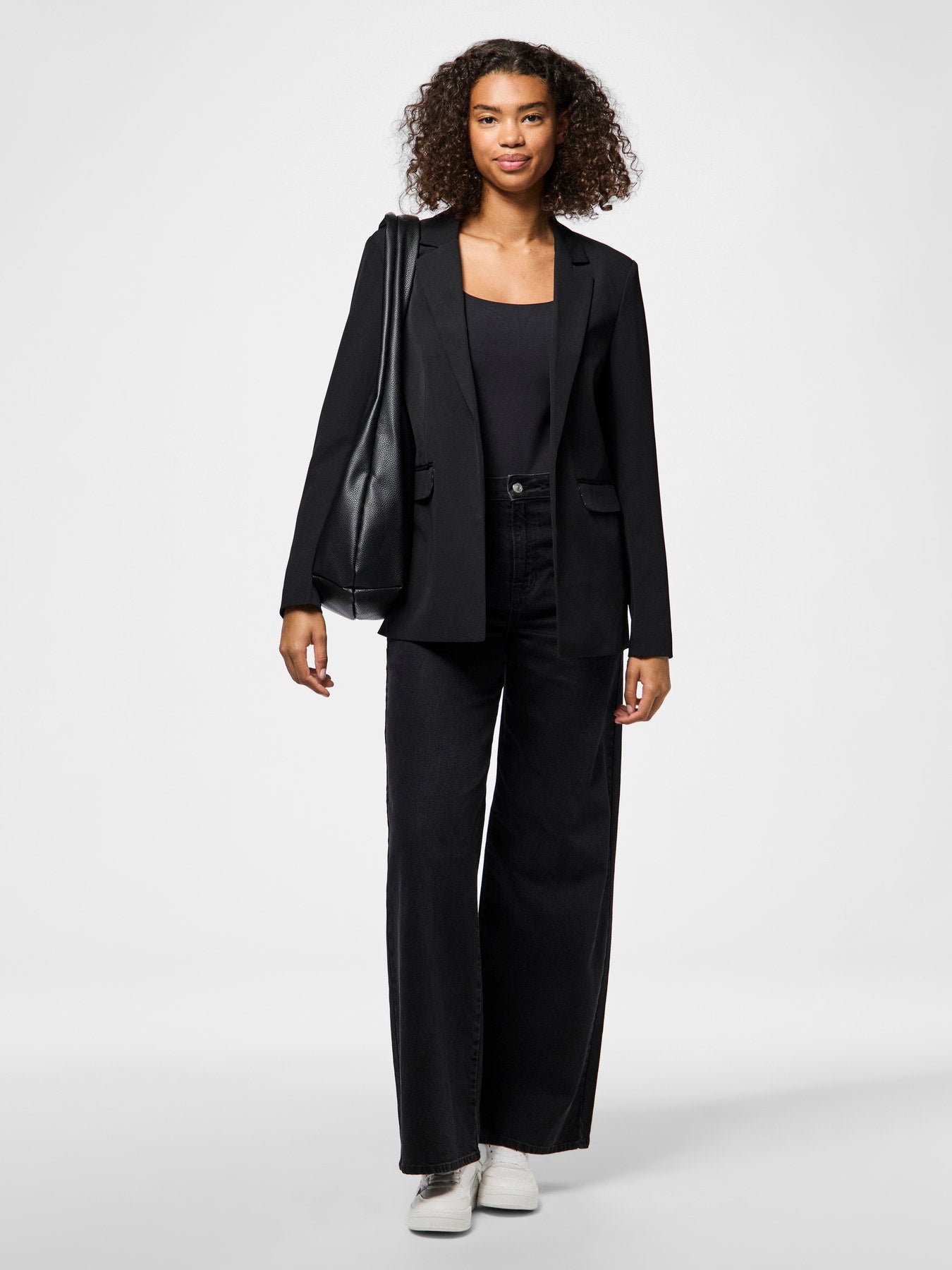 BOZZY BLAZER BLACK WITH LEOPARD INSIDE