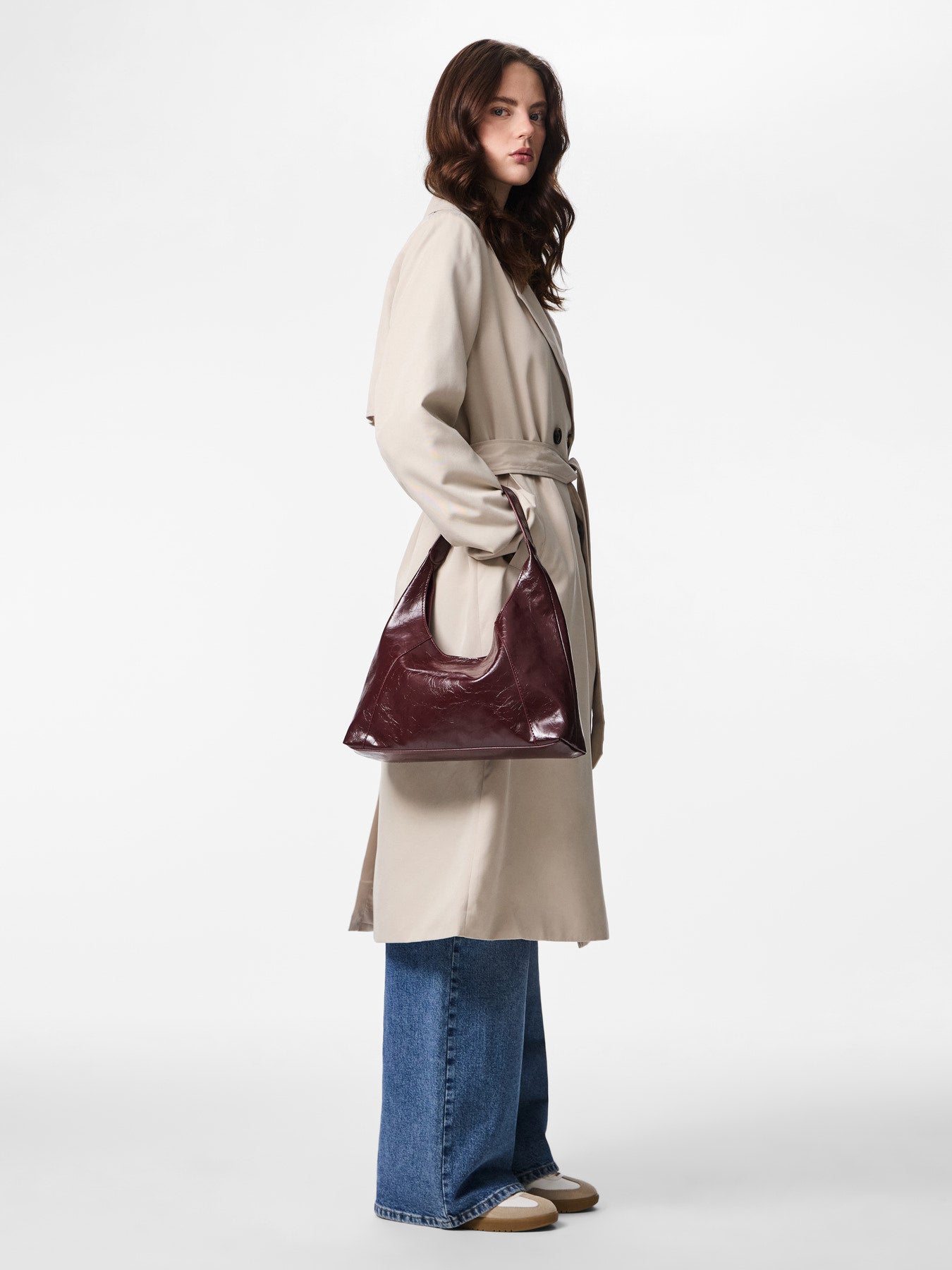 SCARLETT TRENCH COAT SILVER GRAY