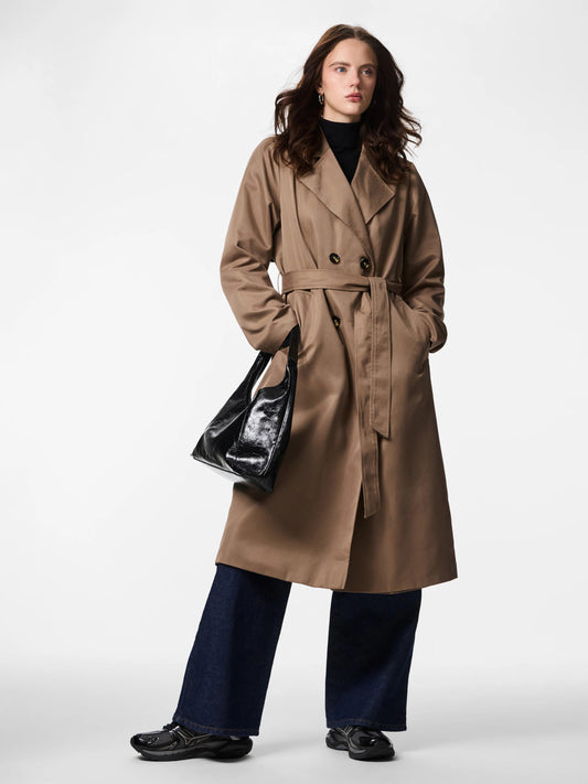 SCARLETT TRENCH COAT BROWN LENTIL
