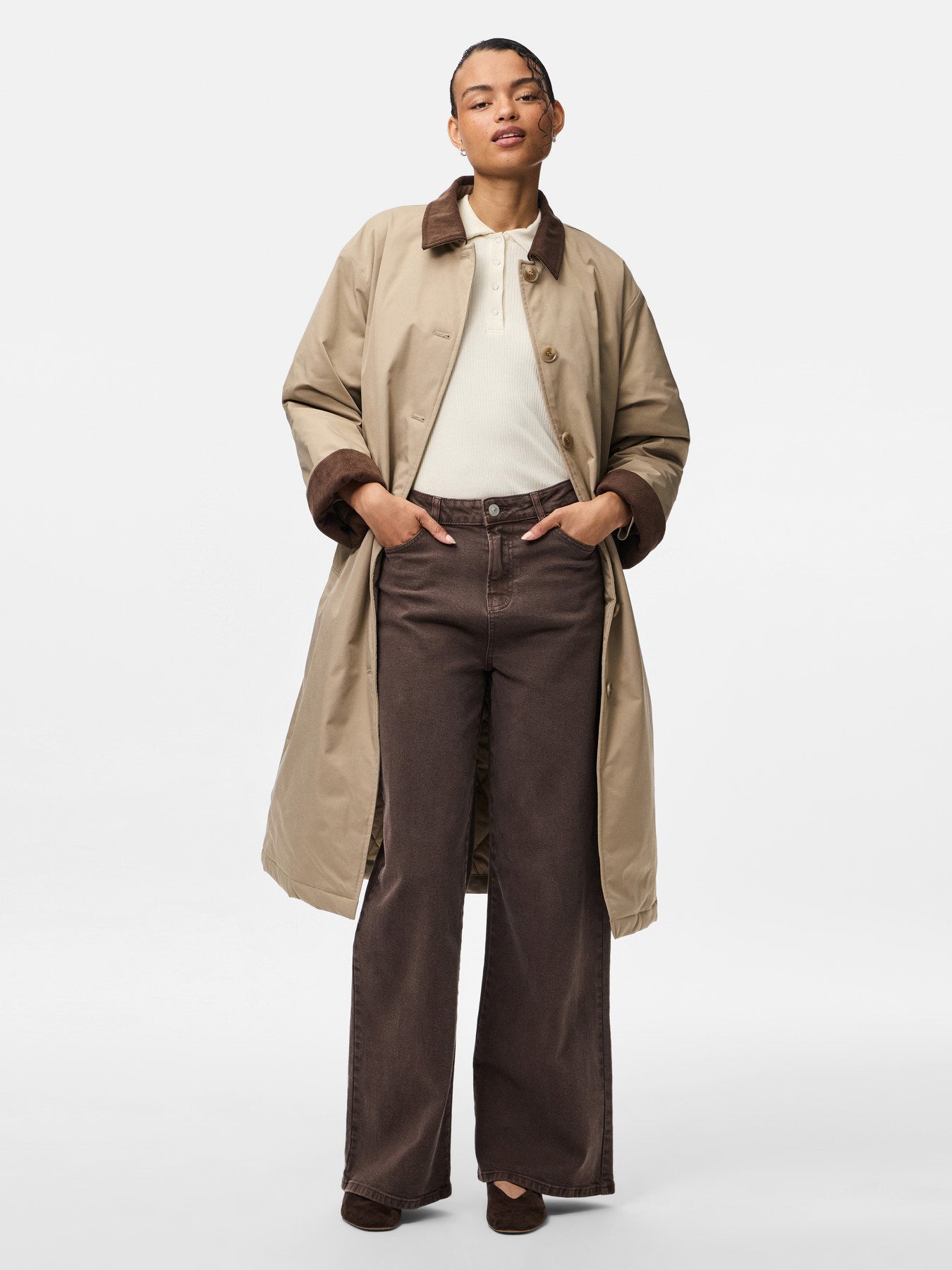 JORMA CORDUROY JACKET GREIGE HOT FUDGE
