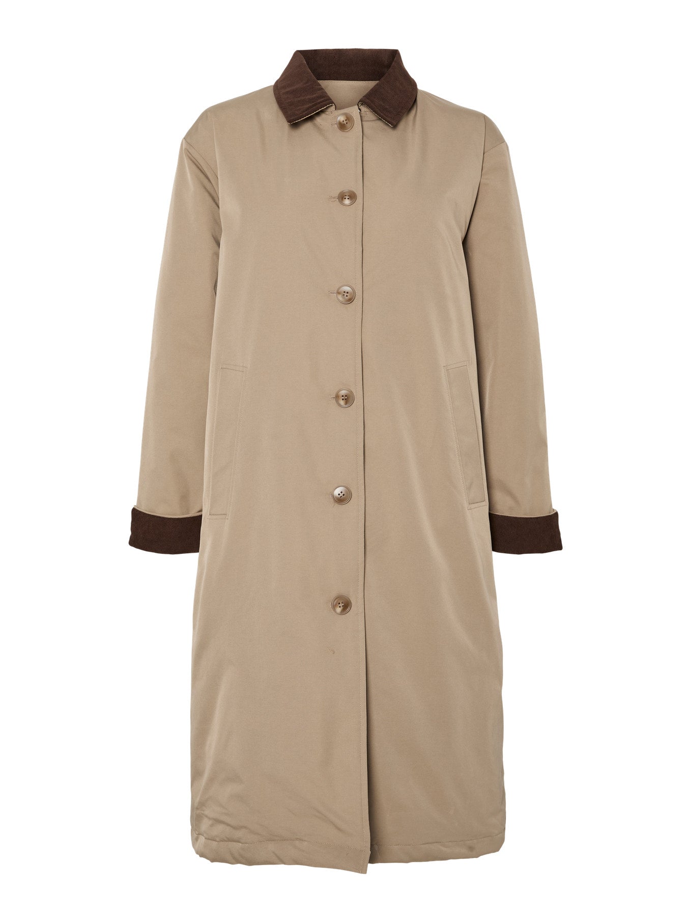 JORMA CORDUROY JACKET GREIGE HOT FUDGE