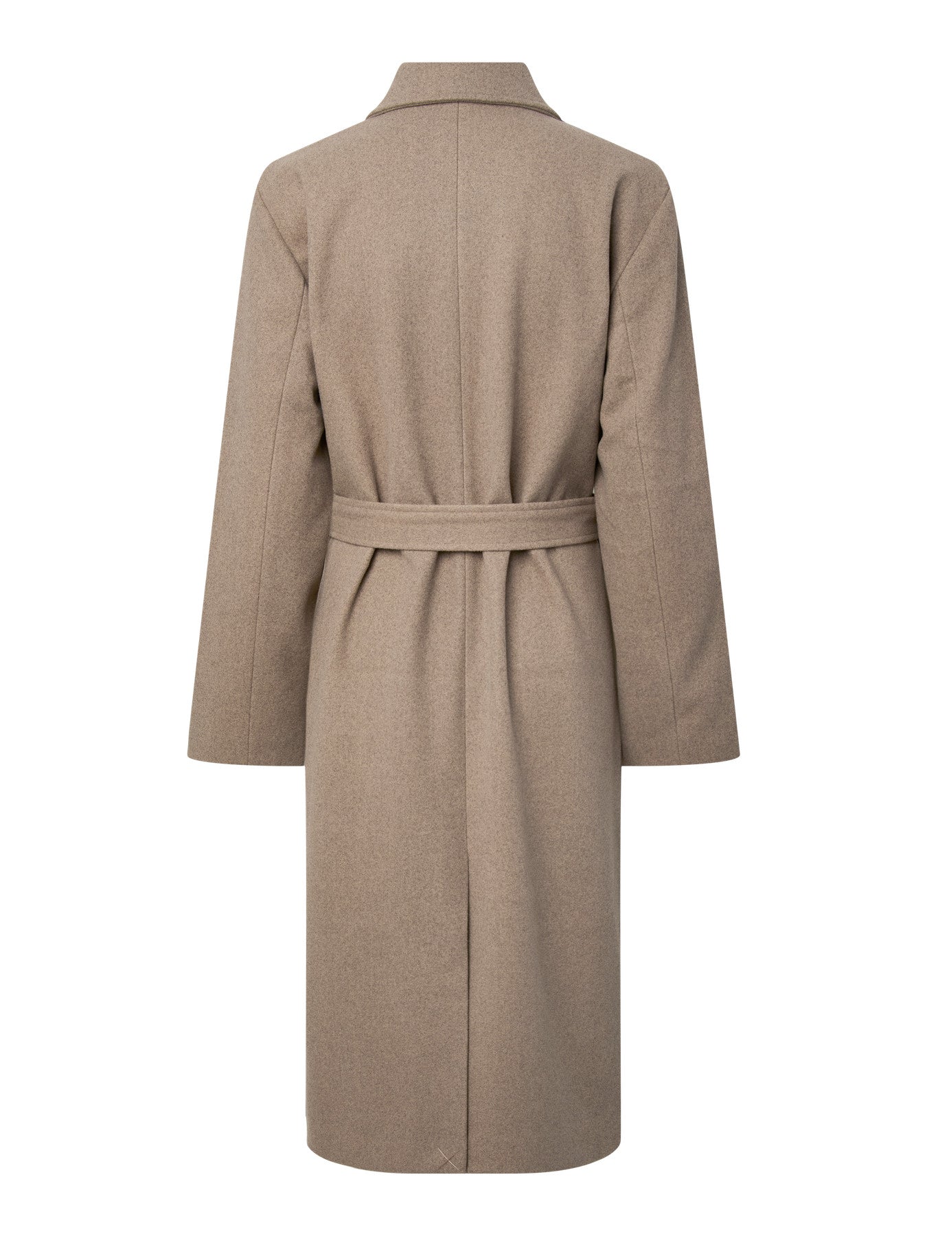 AYA LONG COAT GREIGE MELANGE