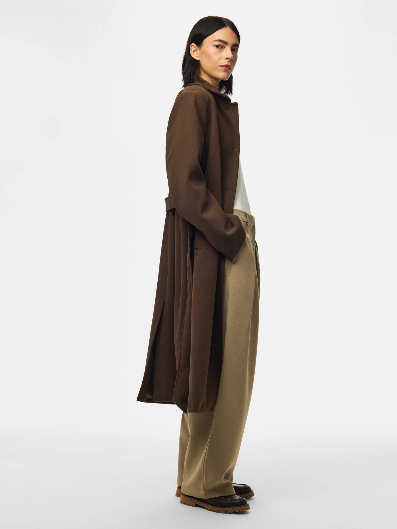 AYA LONG COAT HOT FUDGE