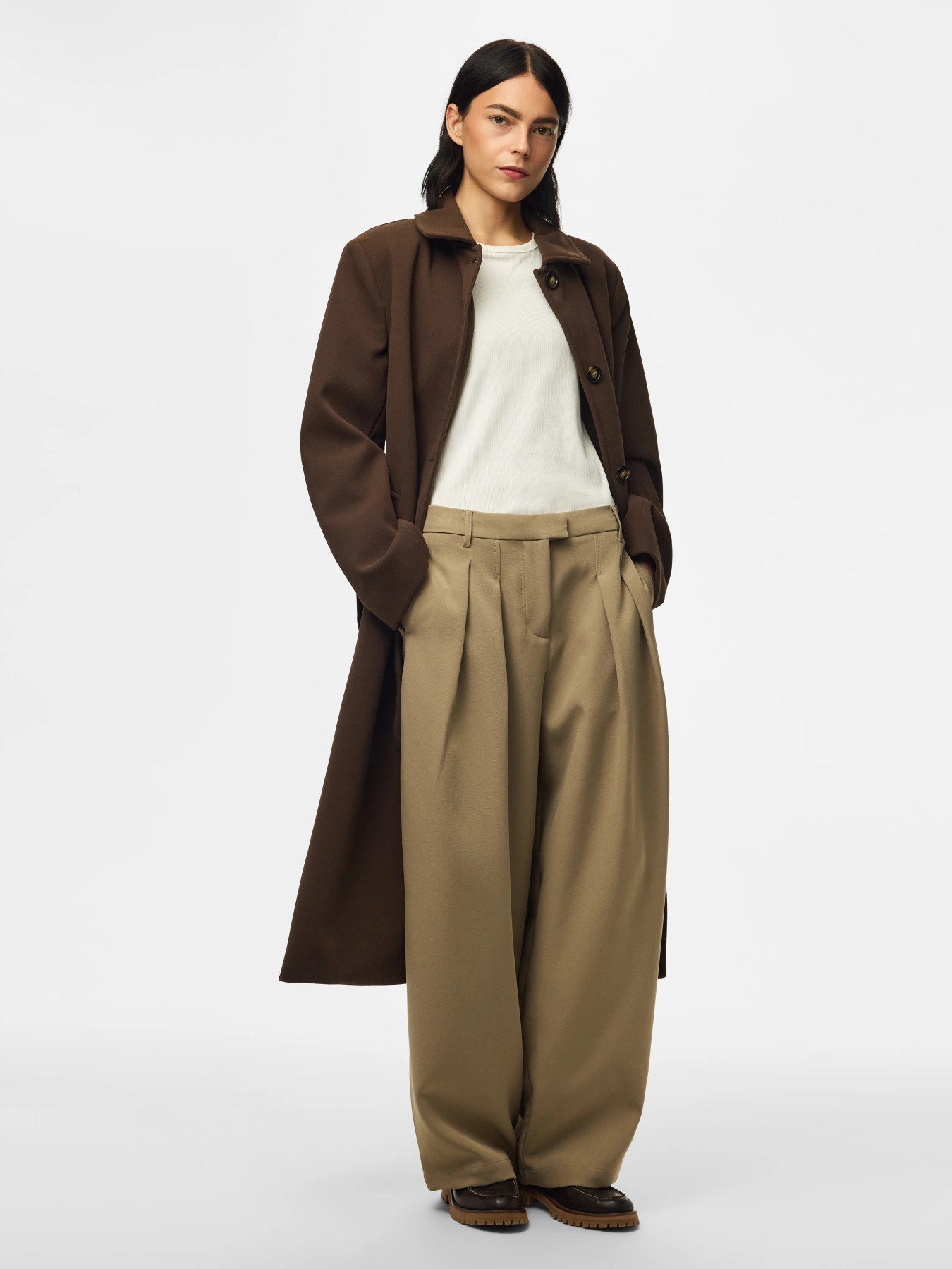 AYA LONG COAT HOT FUDGE