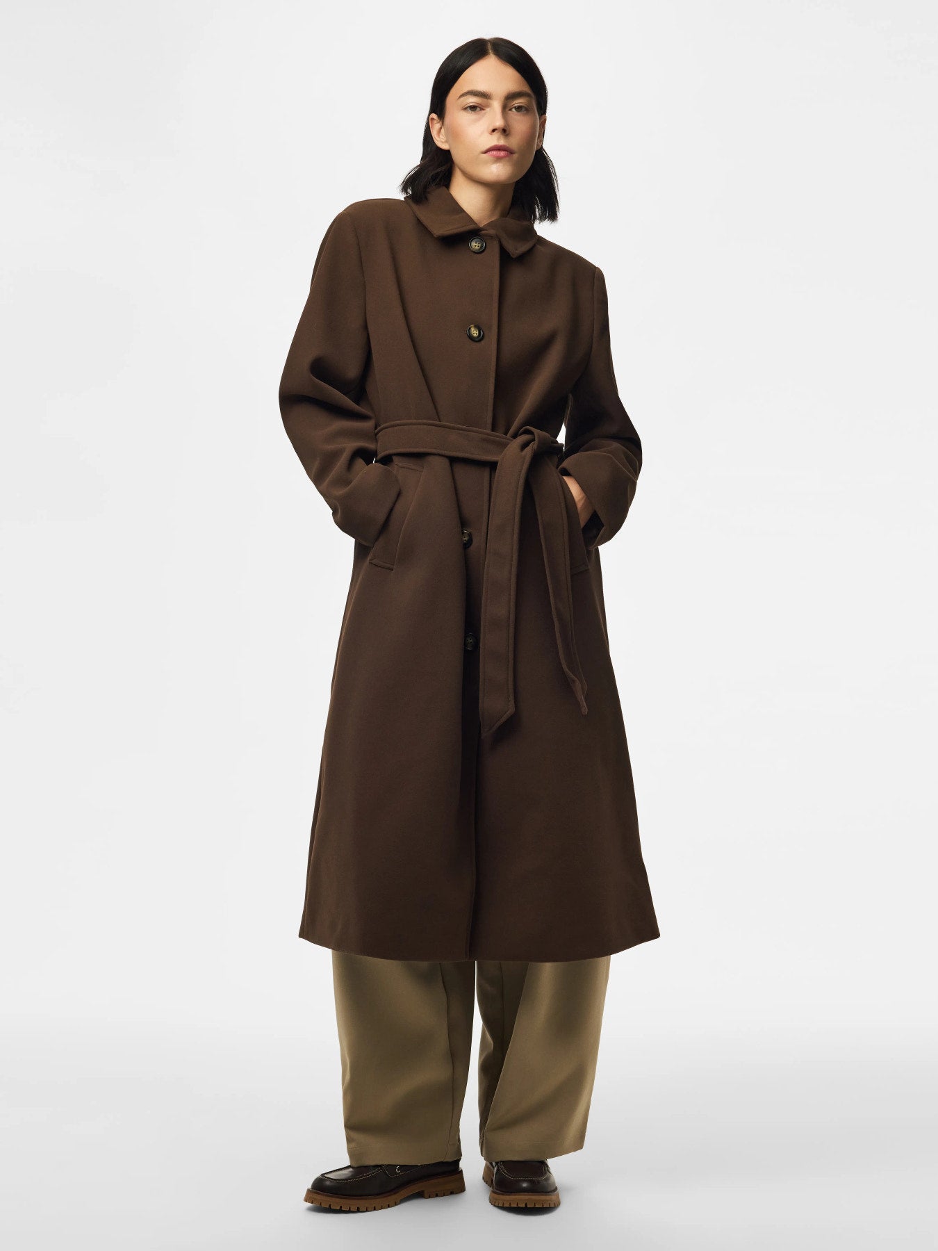 AYA LONG COAT HOT FUDGE