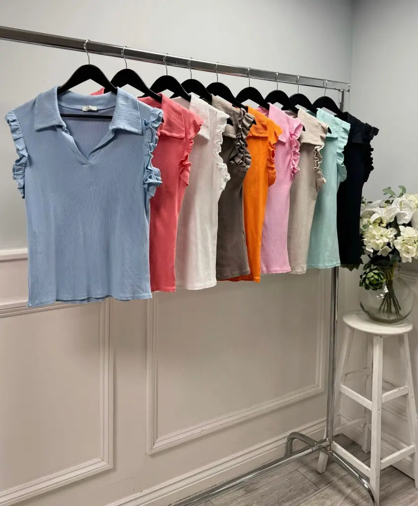 JENNY FRILL SHIRT VEST MINT