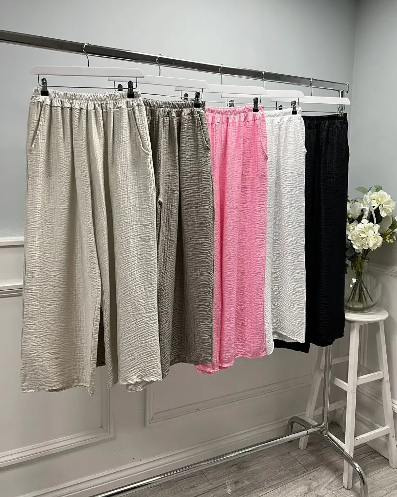 SCRUNCH TROUSER TAUPE