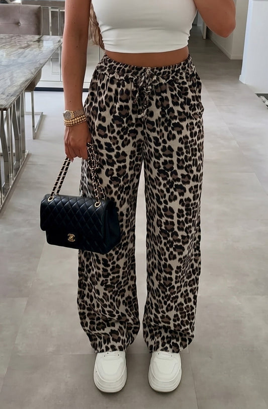 EMMIE LEOPARD LOOSE TROUSER