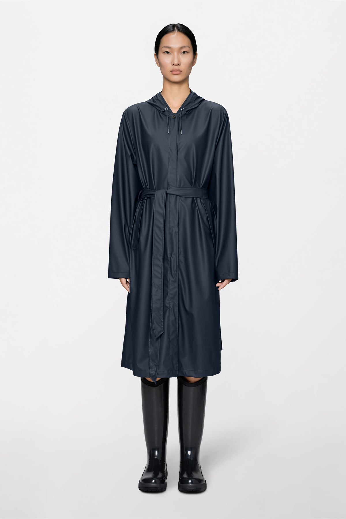 A-LINE LONGER JACKET NAVY