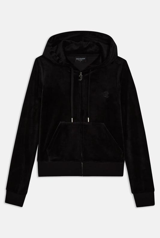 VELOUR ROBERTSON HOODIE BLACK