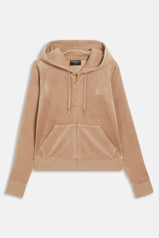 VELOUR ROBERTSON HOODIE CARAMEL & GOLD