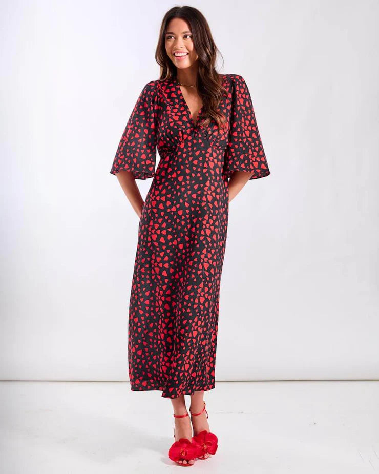HEART MIDI DRESS