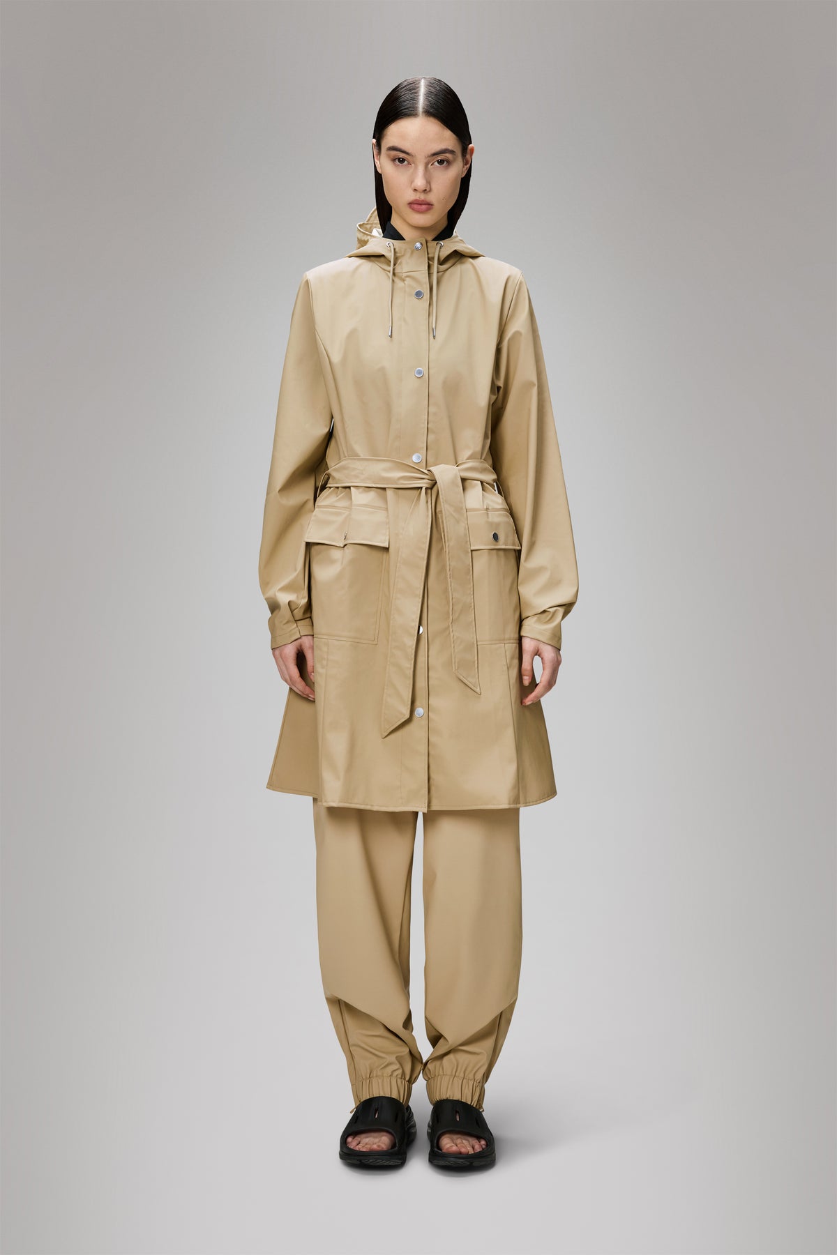 CURVE JACKET SAND LONG