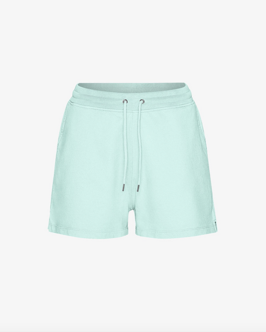 ORGANIC SWEAT SHORTS LIGHT AQUA