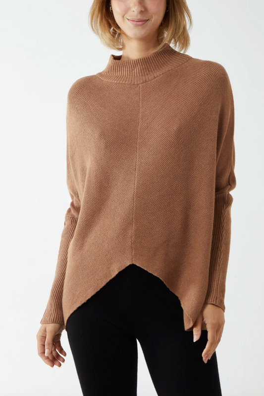 MARIA TURTLE NECK KNIT MOCHA