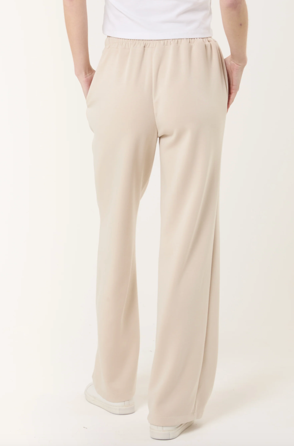 HELEN CREASE FRONT TROUSER STONE