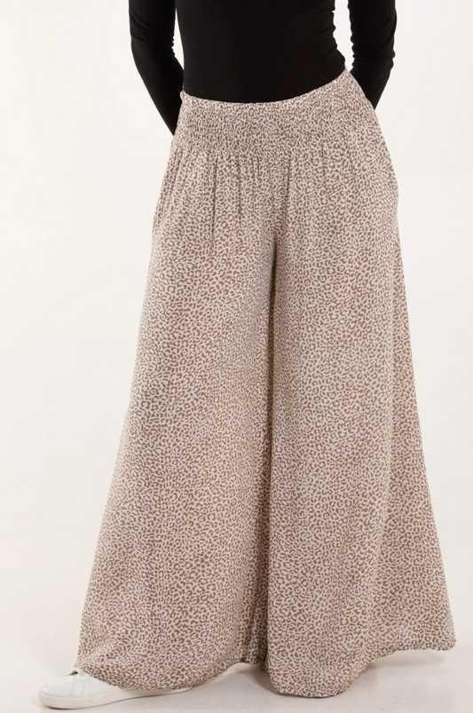 ANNIE WIDE LEG PALAZZO BEIGE