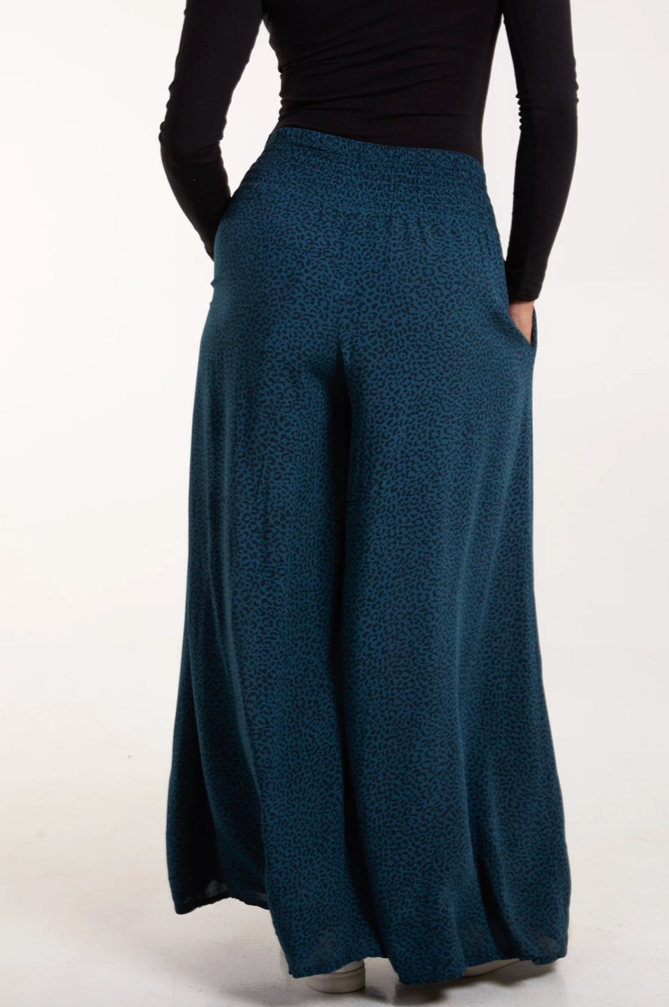 ANNIE WIDE LEG PALAZZO PETROL