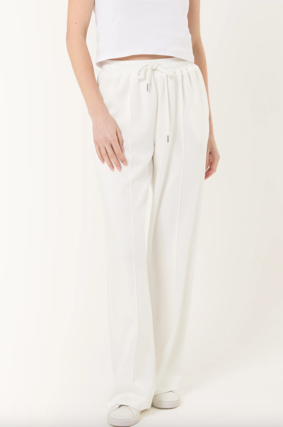 HELEN CREASE FRONT TROUSER WHITE