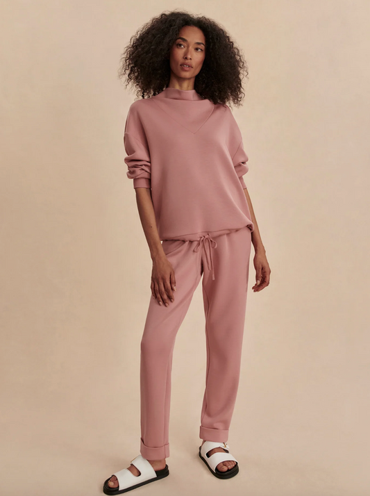 ROLLED CUFF PANT DOUBLESOFT ASH ROSE 25"