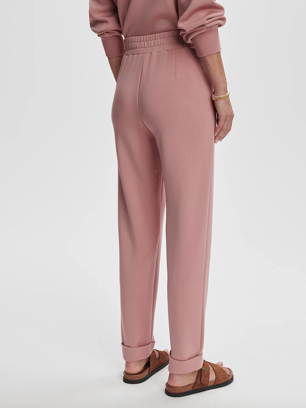 ROLLED CUFF PANT DOUBLESOFT ASH ROSE 25"