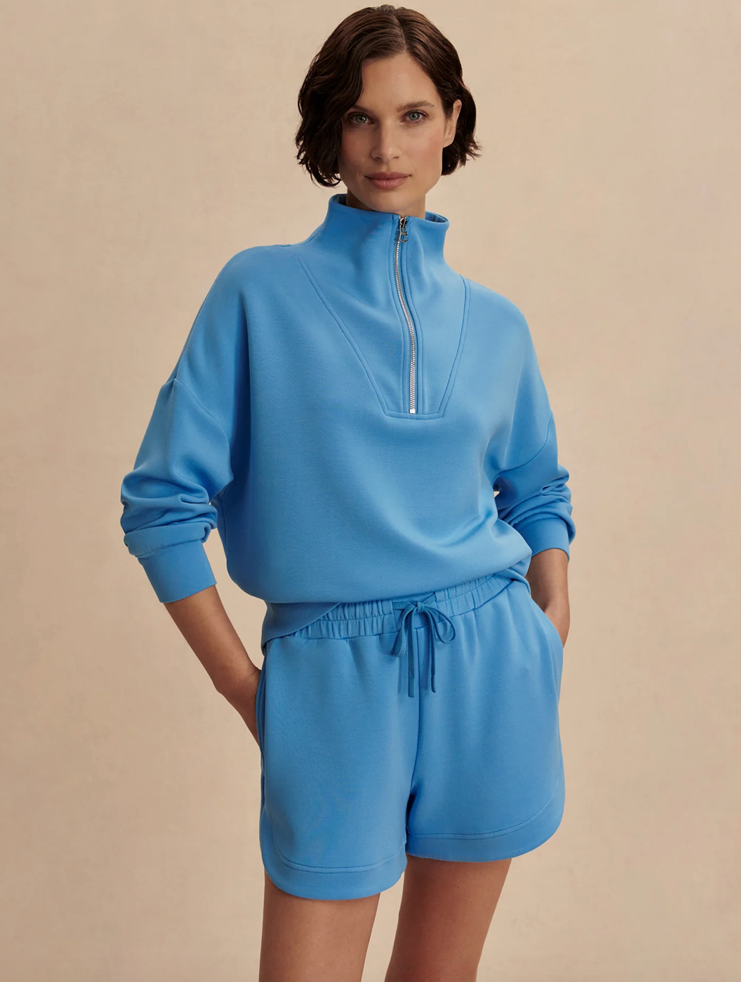 HAWLEY 1/2 ZIP AZURE