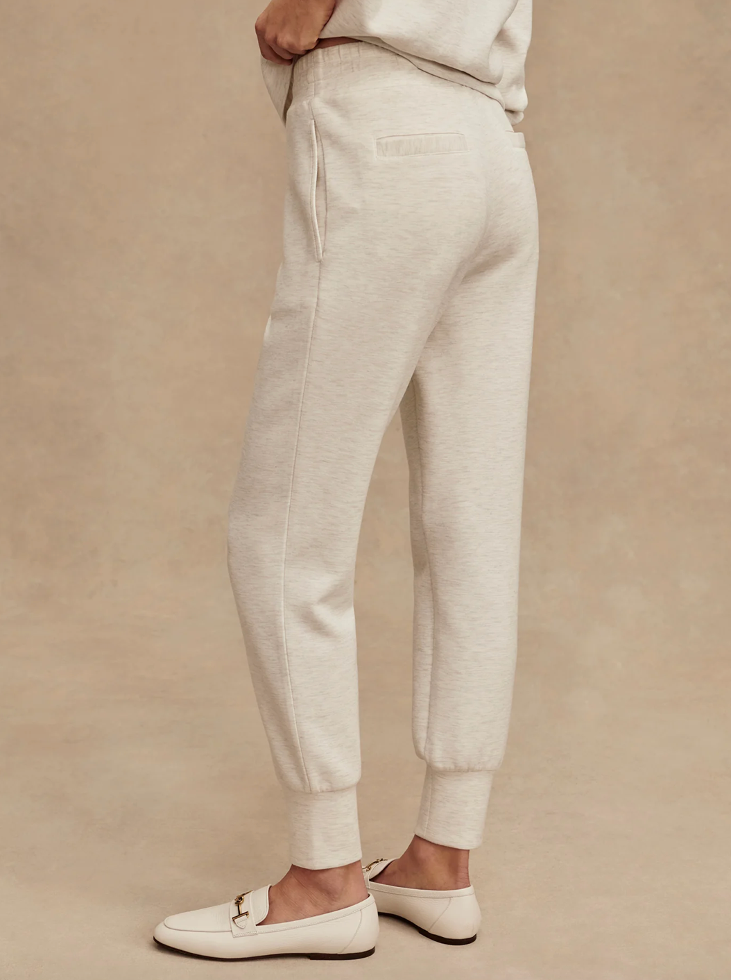 SLIM CUFF PANT DOUBLESOFT IVORY MARL 25"