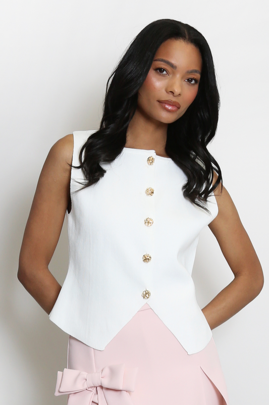 CHELSEA WAIST COAT WHITE