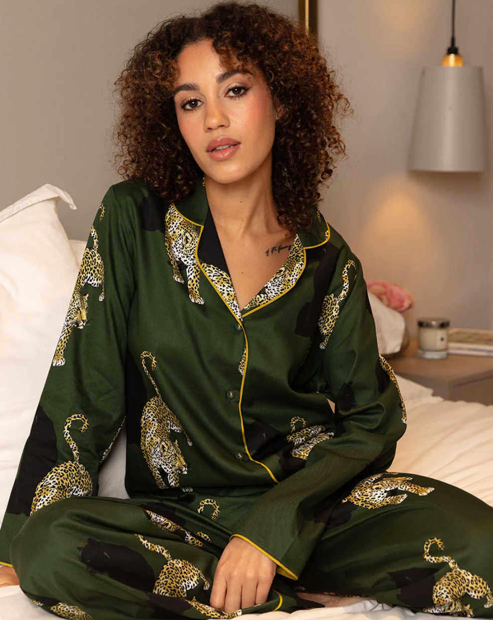 OLIVE LEOPARD JAMMIES