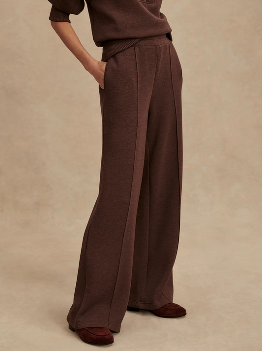 THE WIDE LEG PANT 28" COFFEE BEAN MARL