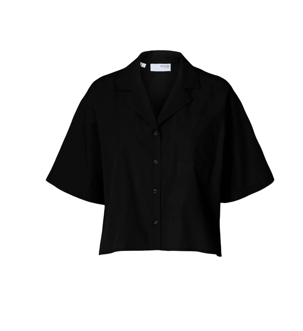 BLAIR CROPPED SHIRT BLACK